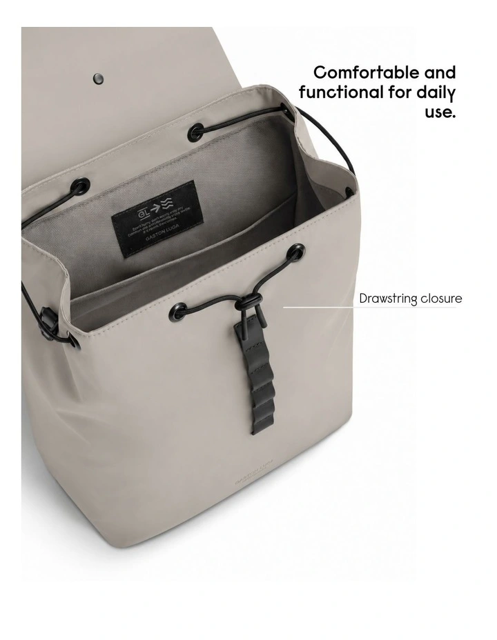 Gaston Luga Dsh Bucket (12L) Waterproof 13 Laptop Backpack - Taupe image 5