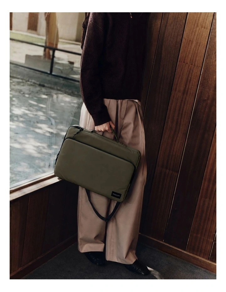 Gaston Luga Dash Protective Cushion Slim Briefcase for 15/16 Laptop - Olive image 6