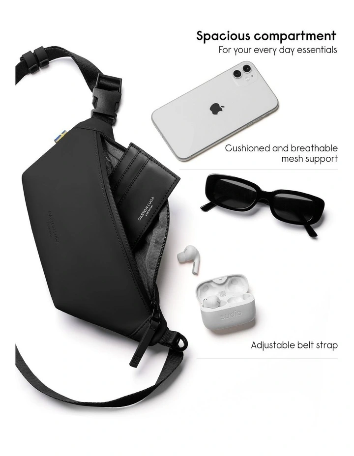 Gaston Luga Dsh Bumbag (1.8L) Waterproof Travel Carry Bag - Black image 4
