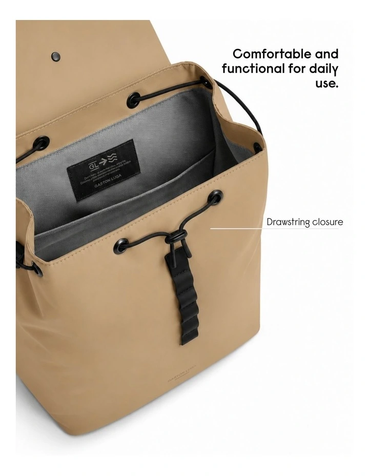 Gaston Luga Dsh Bucket (12L) Waterproof 13 Laptop Backpack - Latte image 5