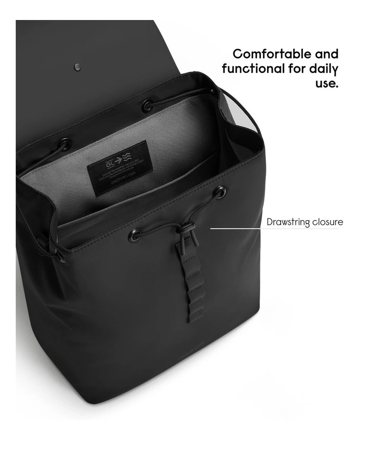 Gaston Luga Dsh Bucket (12L) Waterproof 13 Laptop Backpack - Black image 5