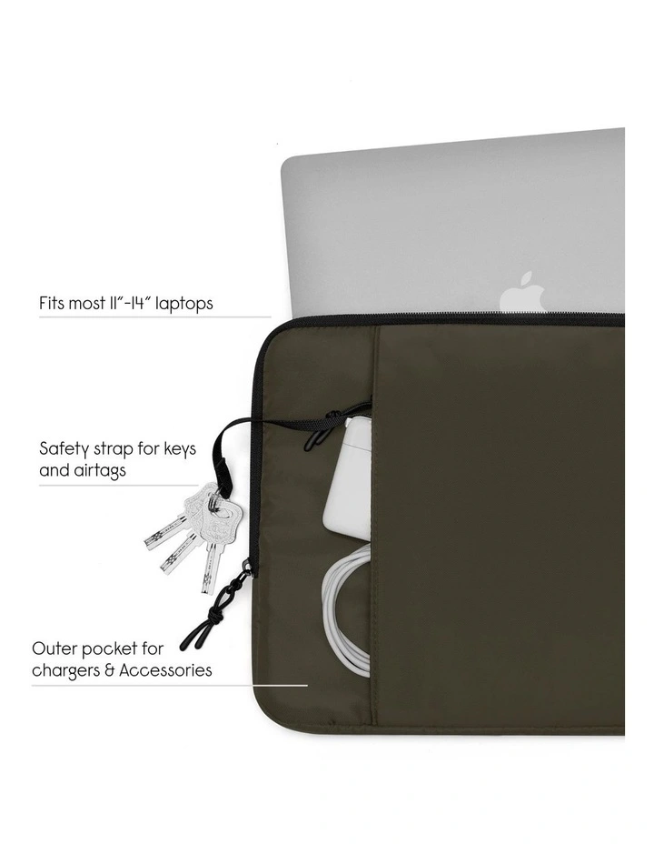 Gaston Luga Dsh Protective Sleeve Cushioned Case for 13/14 Laptop - Olive image 4
