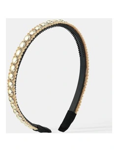 Elaine Stud Skinny Headband - Champagne