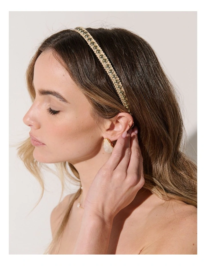 Elaine Stud Skinny Headband - Champagne image 2