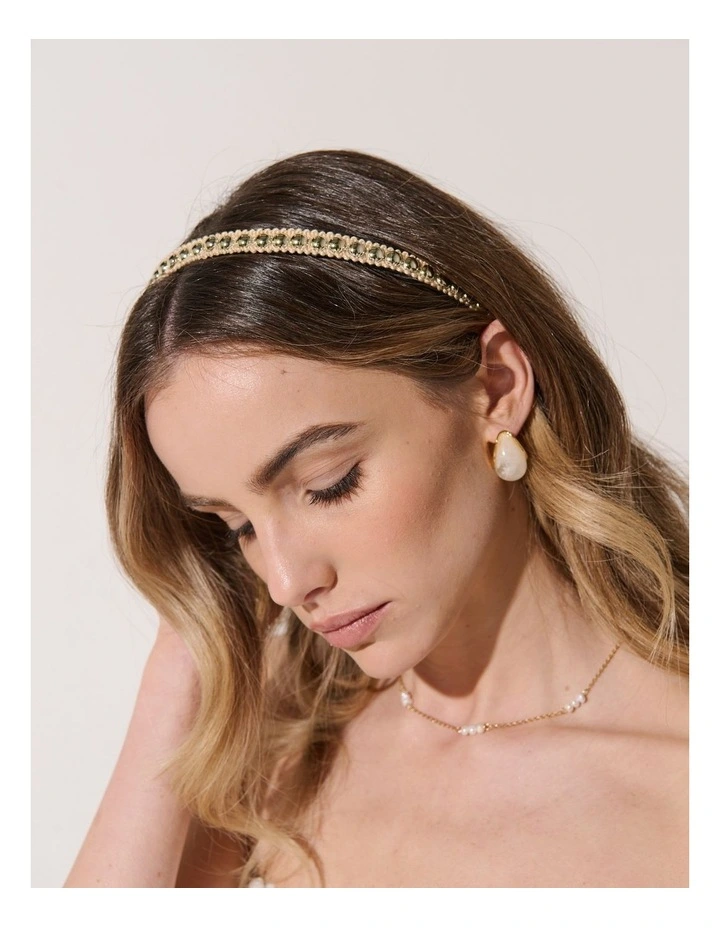 Elaine Stud Skinny Headband - Champagne image 4