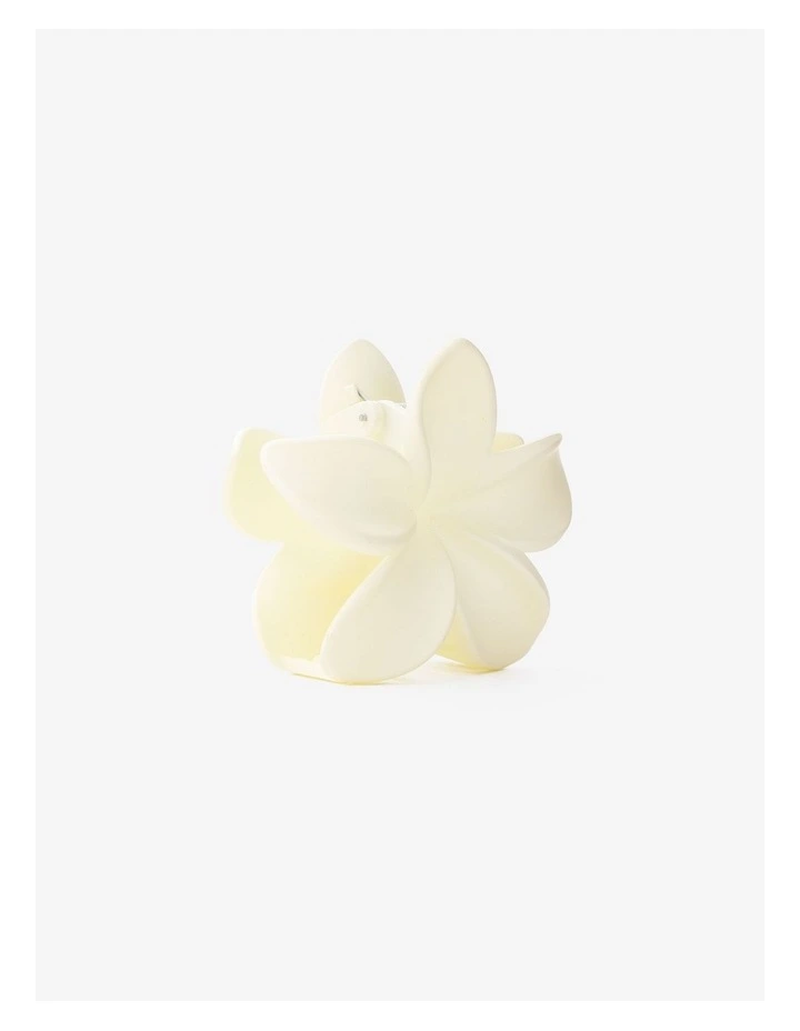 Hibiscus Matte Flower Claw Clip - Beige image 2