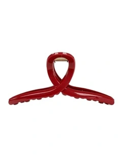 Ruby Twist Hair Claw Clip - Red