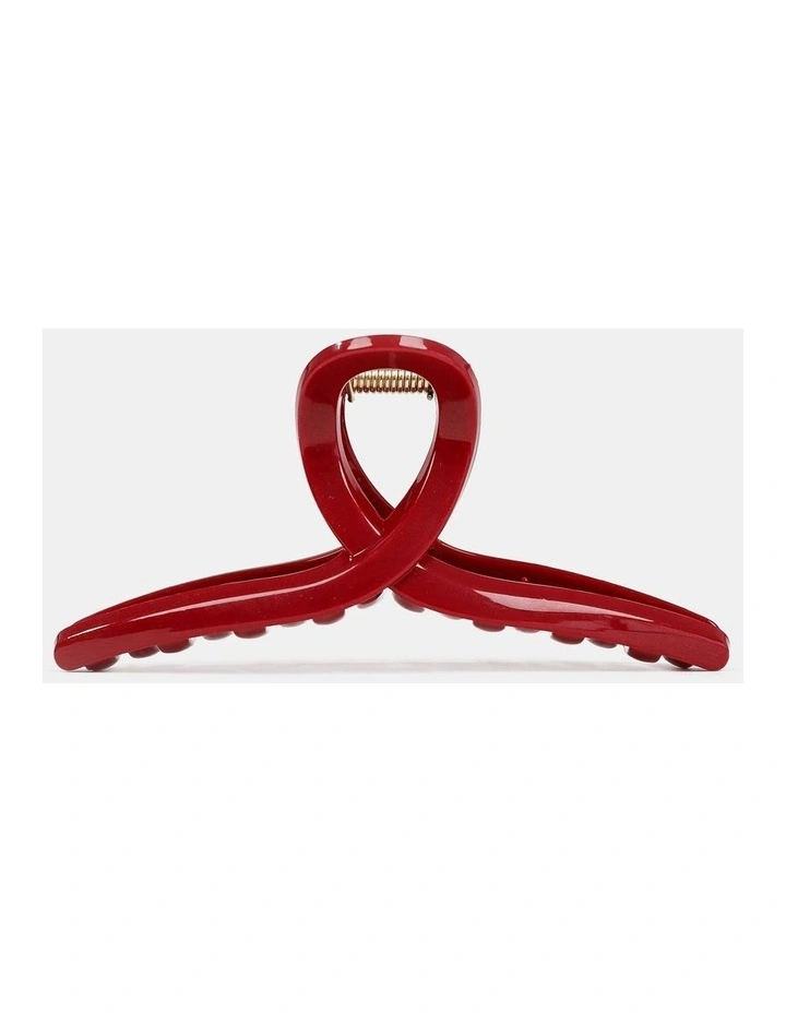 Ruby Twist Hair Claw Clip - Red image 2