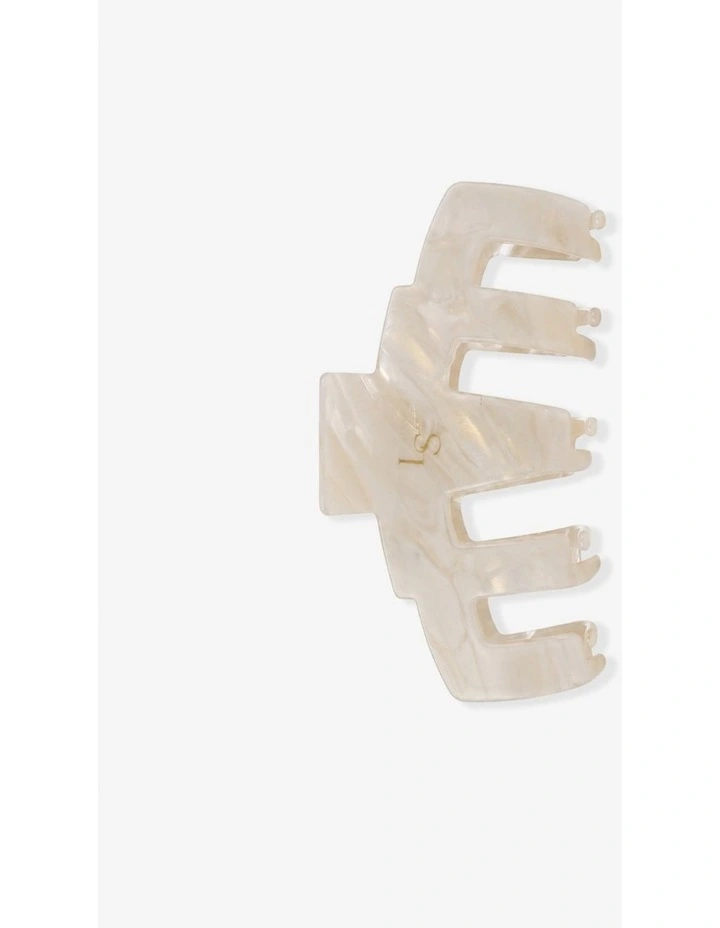 Transparent Acrylic Hair Claw Clip - White image 1