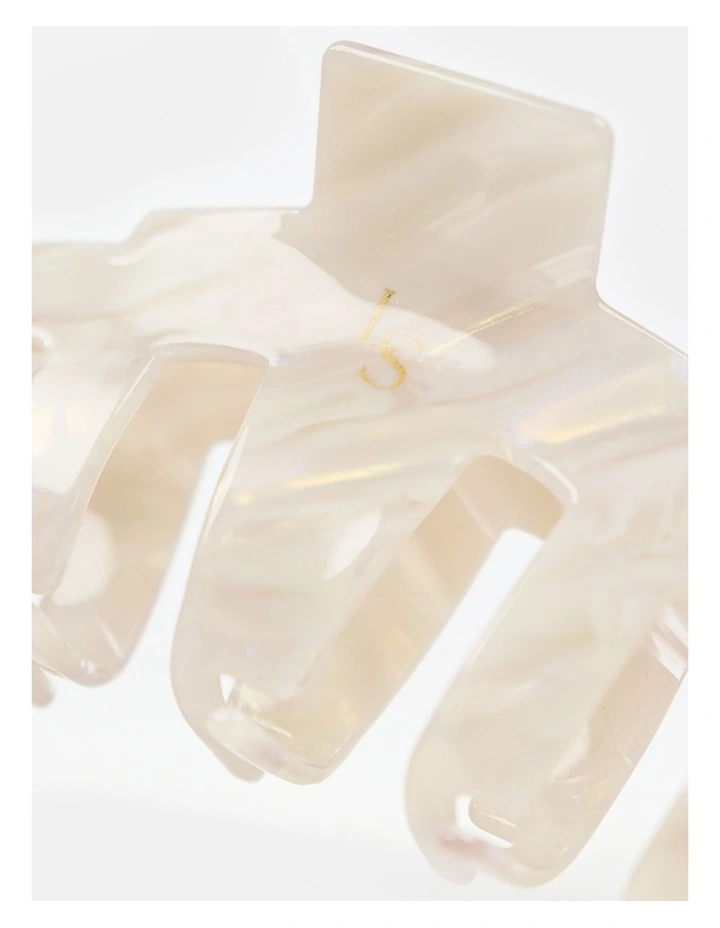 Transparent Acrylic Hair Claw Clip - White image 2