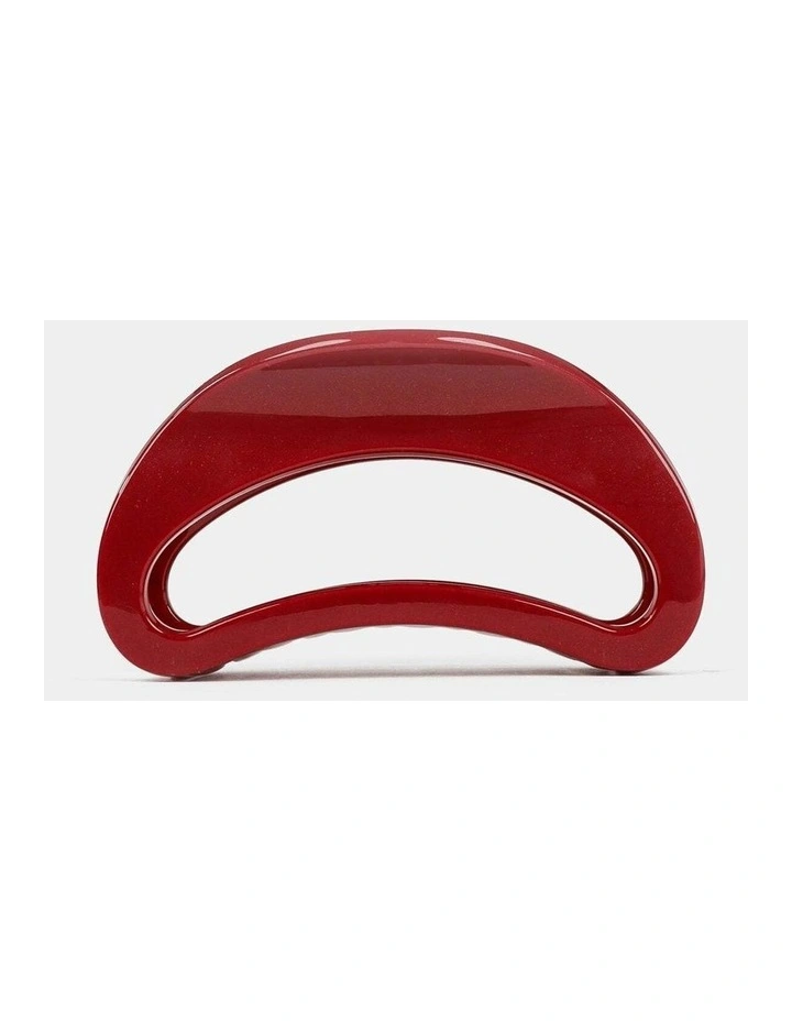 Ruby Oval Hair Claw Clip - Red image 2