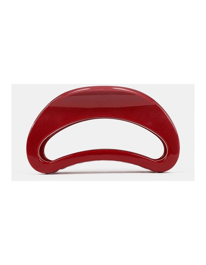 Ruby Oval Hair Claw Clip - Red image 2