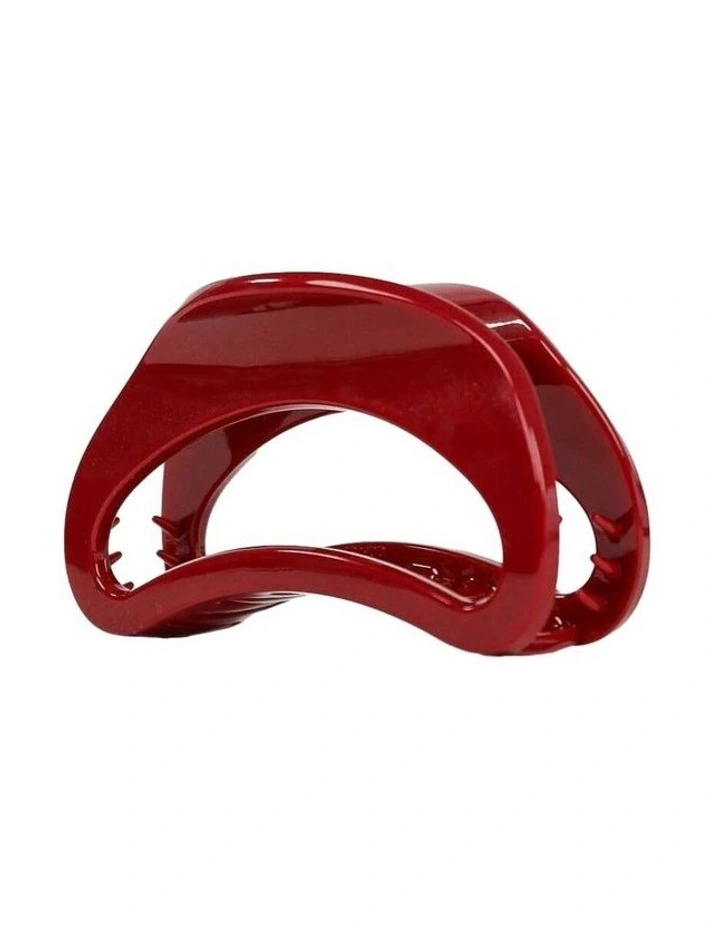 Ruby Oval Hair Claw Clip - Red image 3
