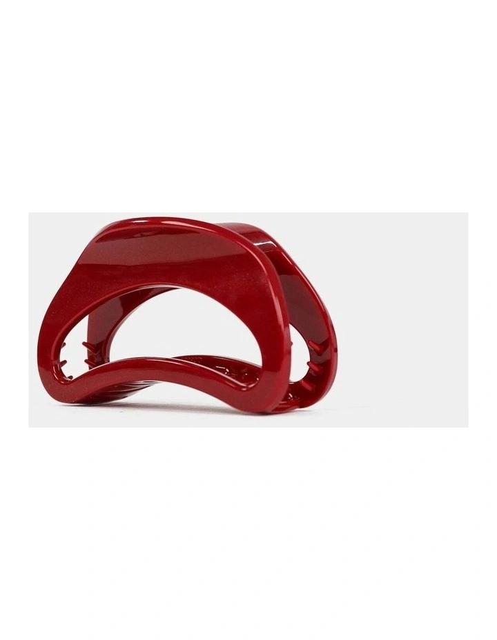 Ruby Oval Hair Claw Clip - Red image 3