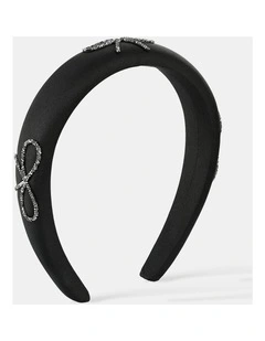 Black Diamante Bow Statement Headband