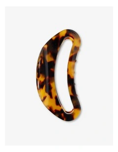 Oval Tortoise Shell Hair Claw Clip - Dark Tort