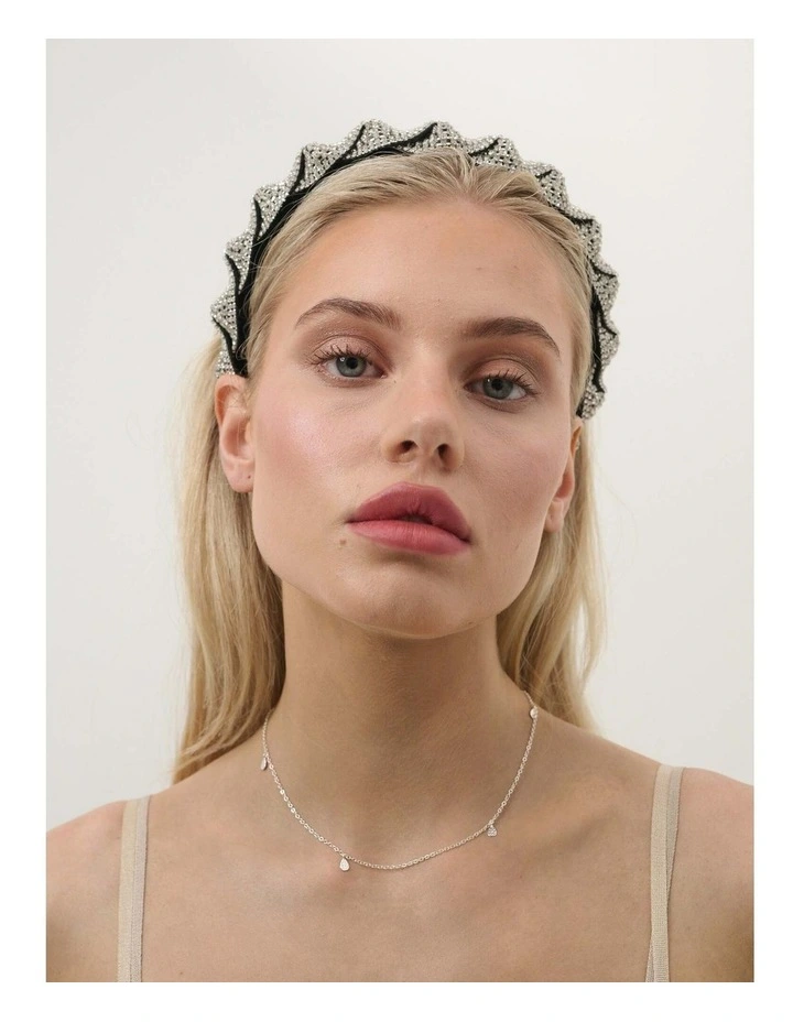 Twist Rhinestone Statement Headband - Silver image 5