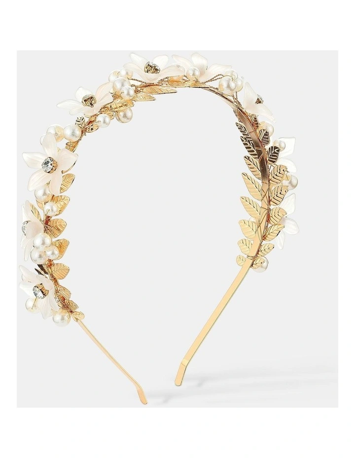 Petal Floral Statement Headband - Gold image 1