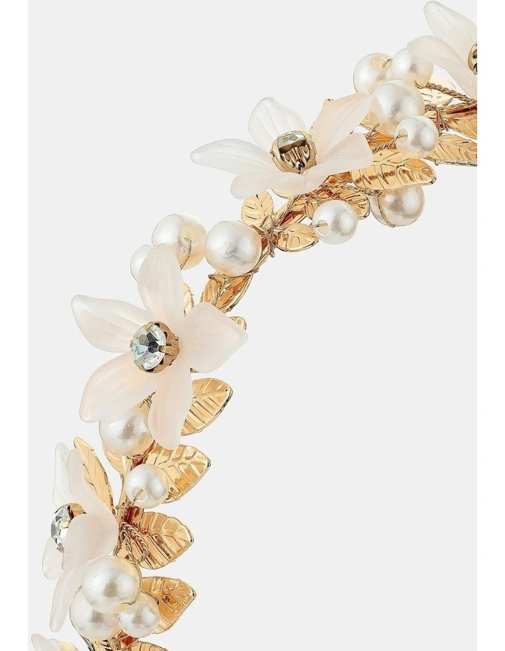 Petal Floral Statement Headband - Gold image 2
