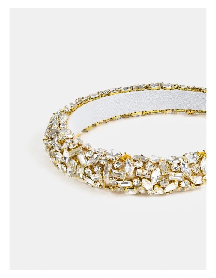 Jennifer Cubic Statement Headband - Gold image 2