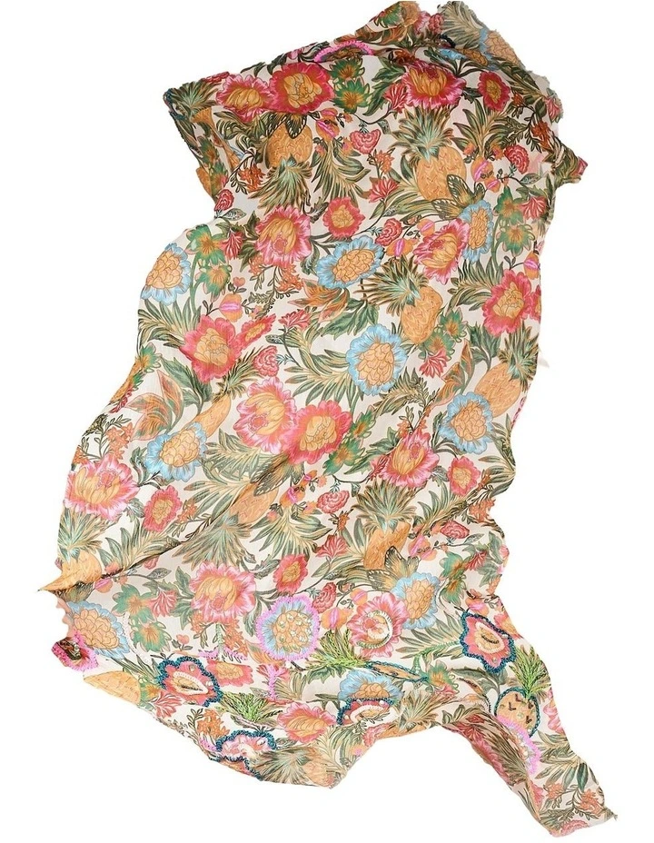 Tropical Print Scarf in Multicolour image 1