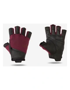 Decathlon | Durable Weight Training Gloves - Burgundy/Black