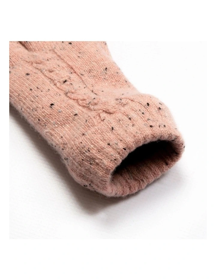 Dents Womens Cable Knit Gloves with Marl Yarn image 3