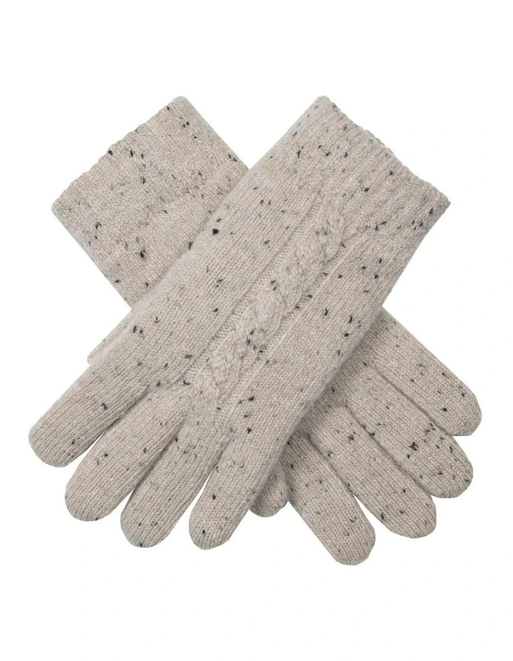 Dents Womens Cable Knit Gloves with Marl Yarn image 1