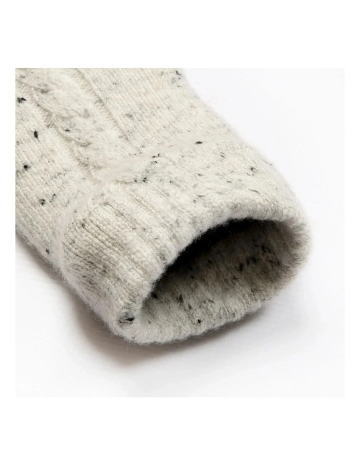 Dents Womens Cable Knit Gloves with Marl Yarn image 3