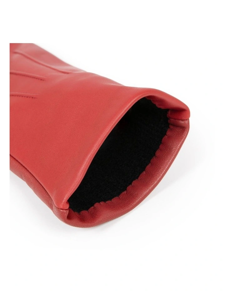 Dents Womens Cashmere Lined Touchscreen Leather Gloves in Berry - 6H image 3