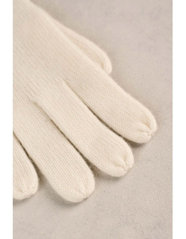 Knitted Gloves - Cream image 6