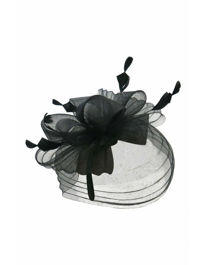 Monica Fascinator in Black image 2