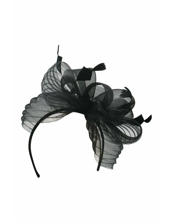Monica Fascinator in Black image 3
