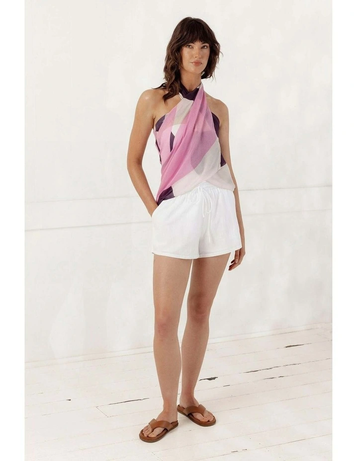 Fern Beach Sarong in Purple & Pink image 6