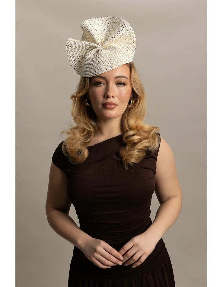 Zaria Fascinator in Gold image 2