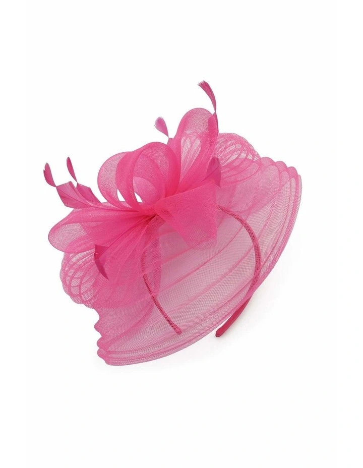 Monica Fascinator in Hot Pink image 1