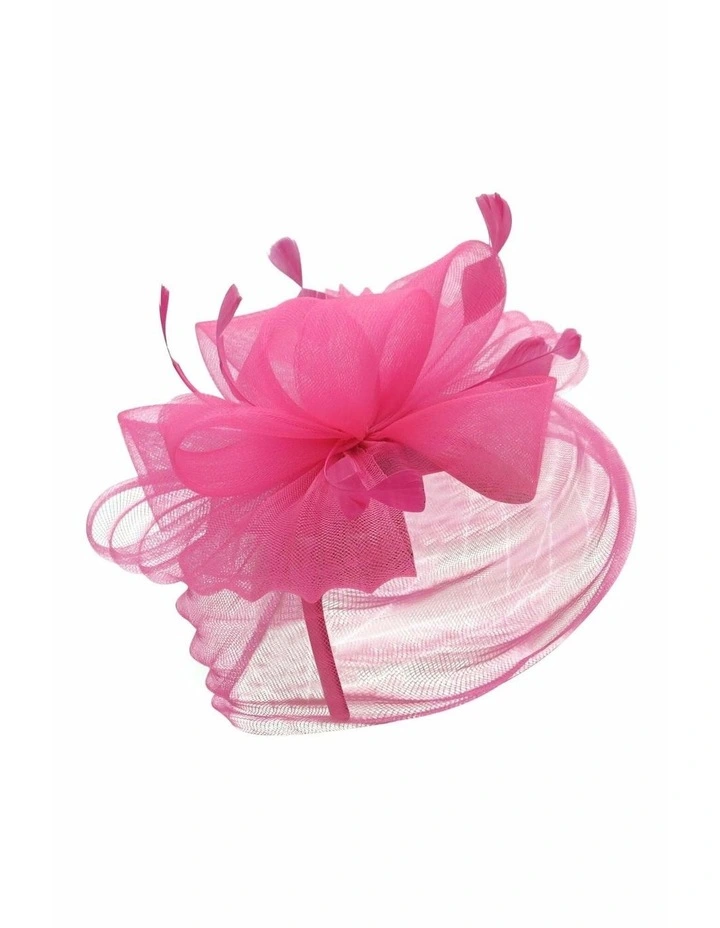 Monica Fascinator in Hot Pink image 2