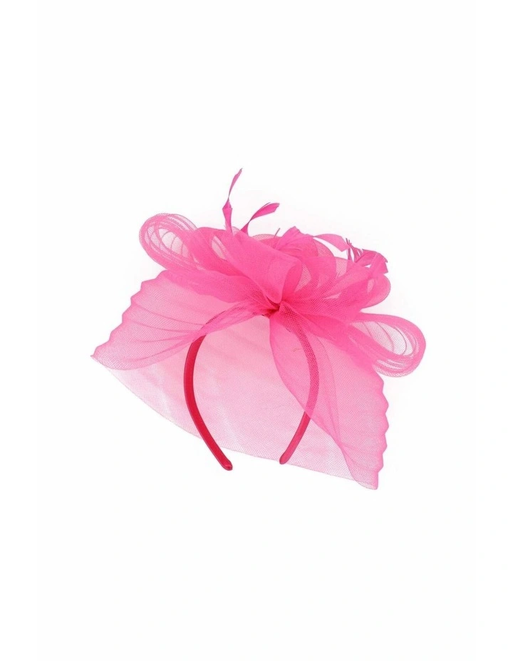 Monica Fascinator in Hot Pink image 5
