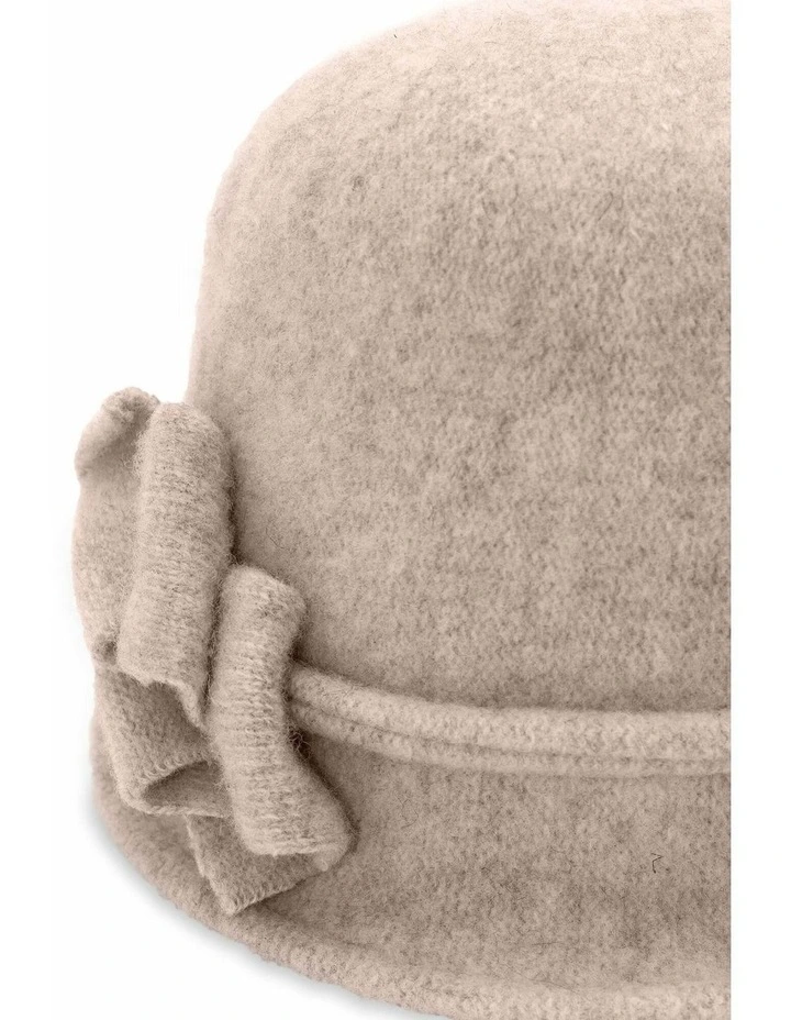 Joy Wool Cloche Hat in Sandy Beige image 5