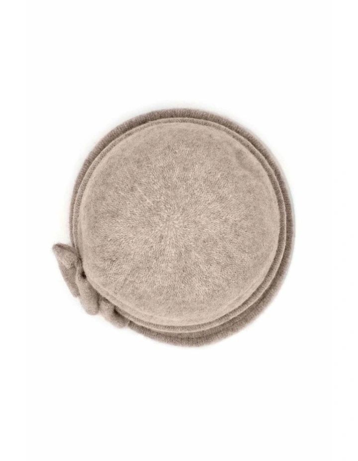 Joy Wool Cloche Hat in Sandy Beige image 6