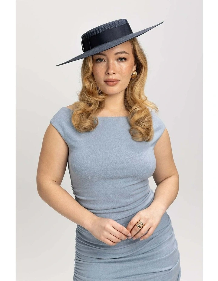 Macy Racewear Boater in Navy Blue image 4