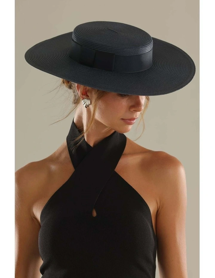 Macy Racewear Boater in Navy Blue image 6