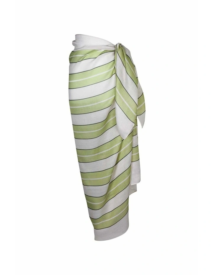 Serena Beach Sarong in Green image 1
