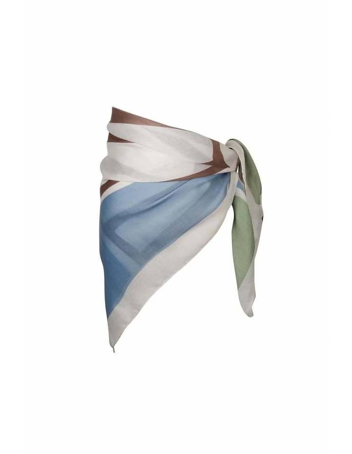 Aquata Large Scarf in Blue image 5