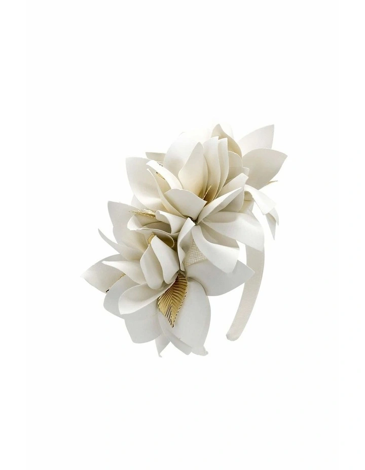 Devon Headpiece in White image 2
