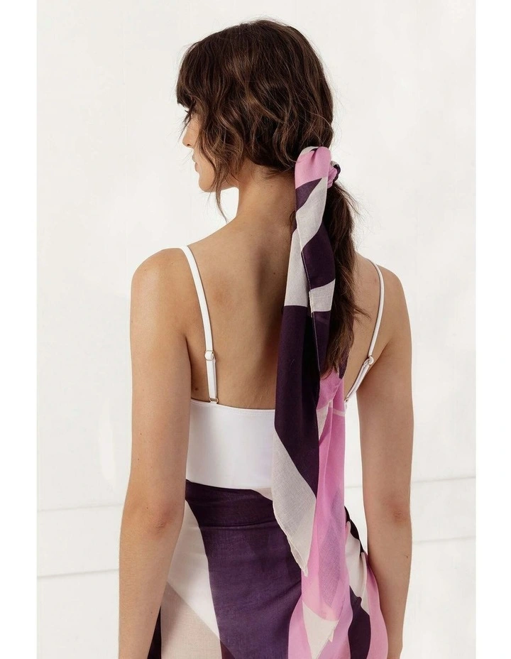 Fern Large Scarf in Purple & Pink image 3