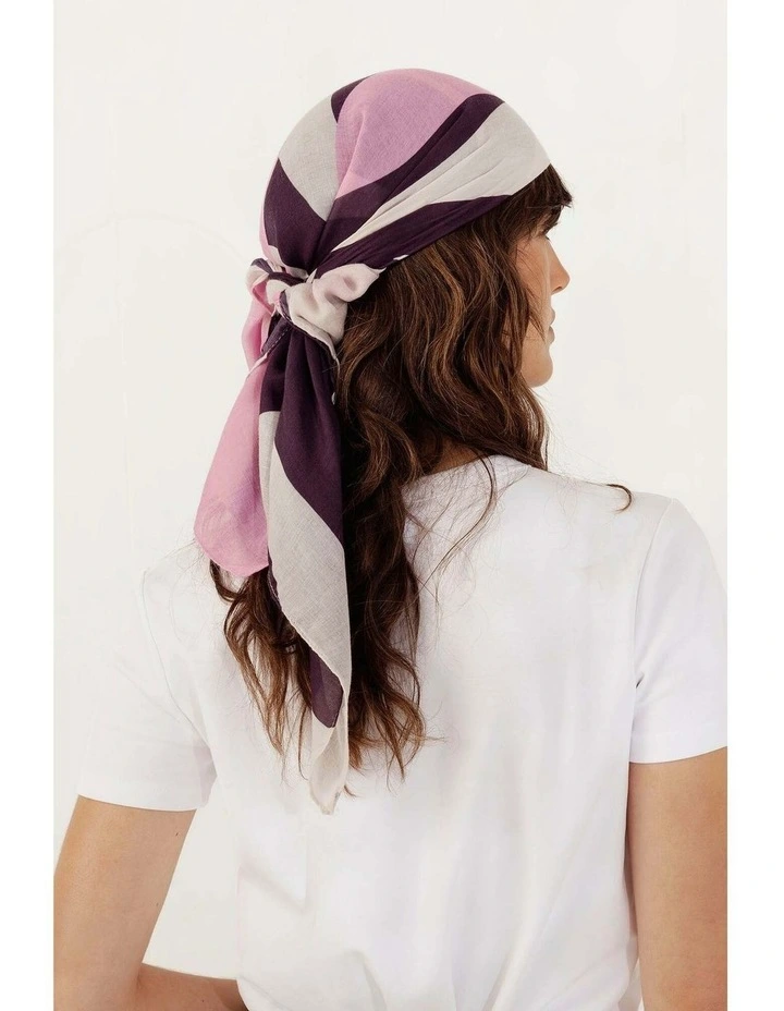 Fern Large Scarf in Purple & Pink image 6