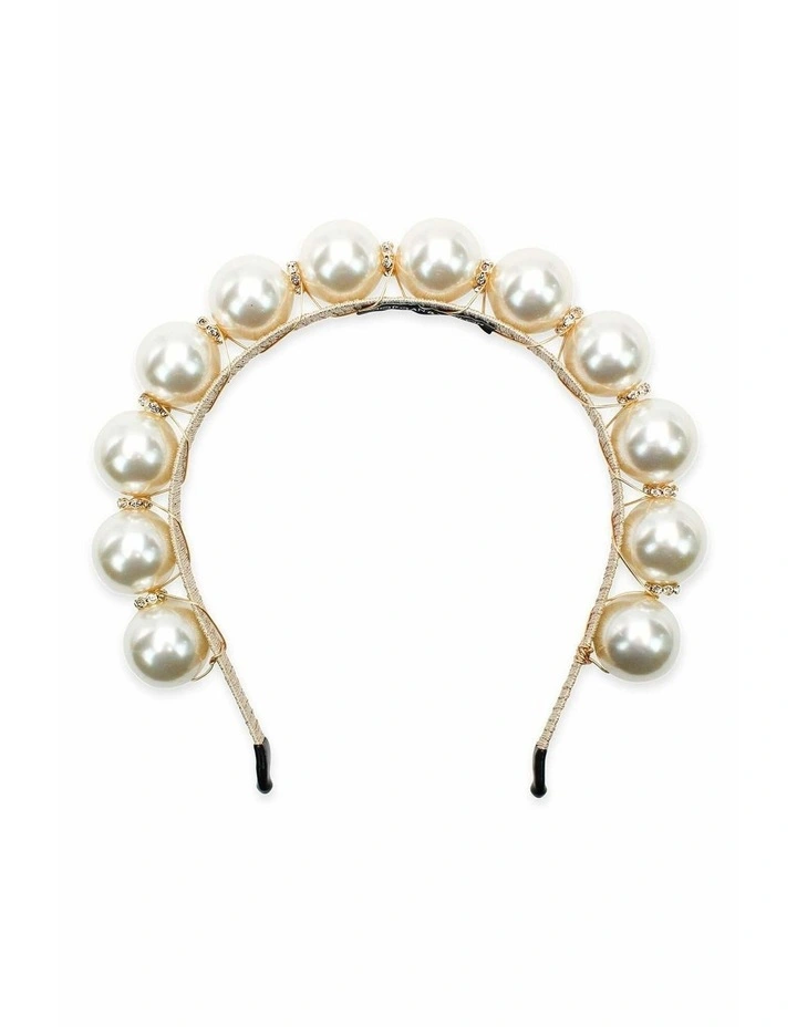 Rihannon Headpiece in Pearl image 4