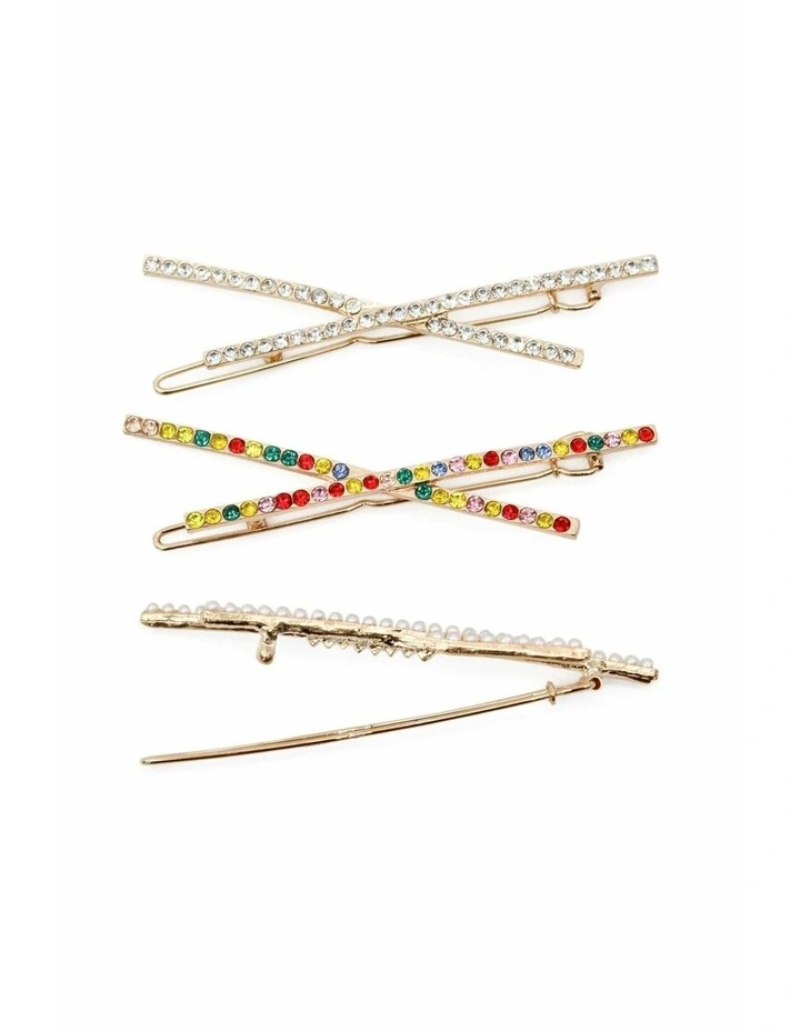 Theana Hair Clip Set in Multi image 2