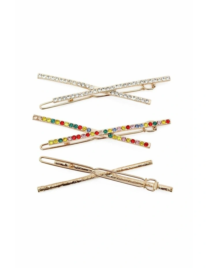 Theana Hair Clip Set in Multi image 3